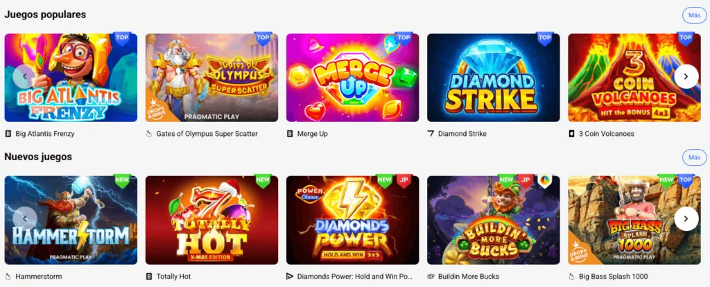 Juegos Disponibles en Slottica